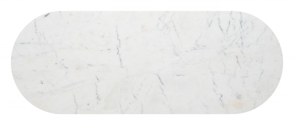 Bild White Marble Top Oval Console Table