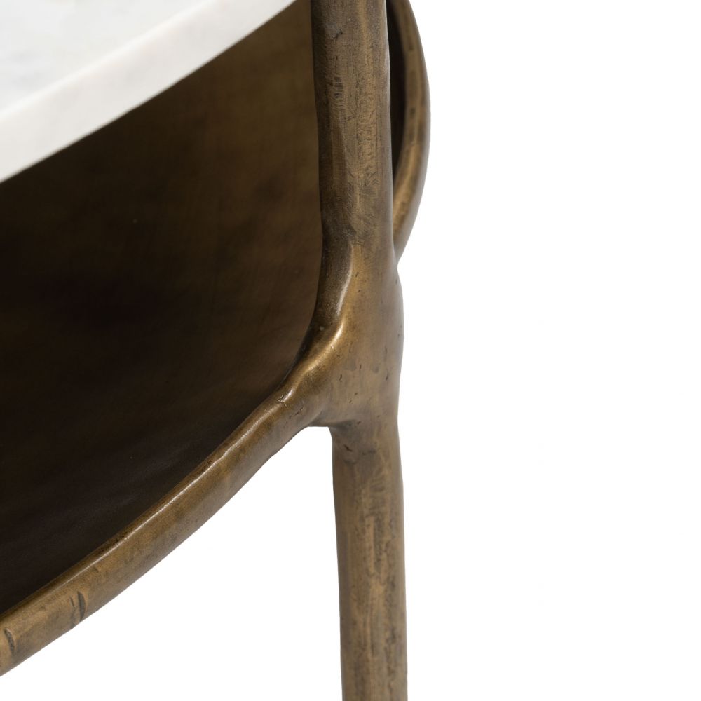 Bild White Marble Top Round Coffee Table