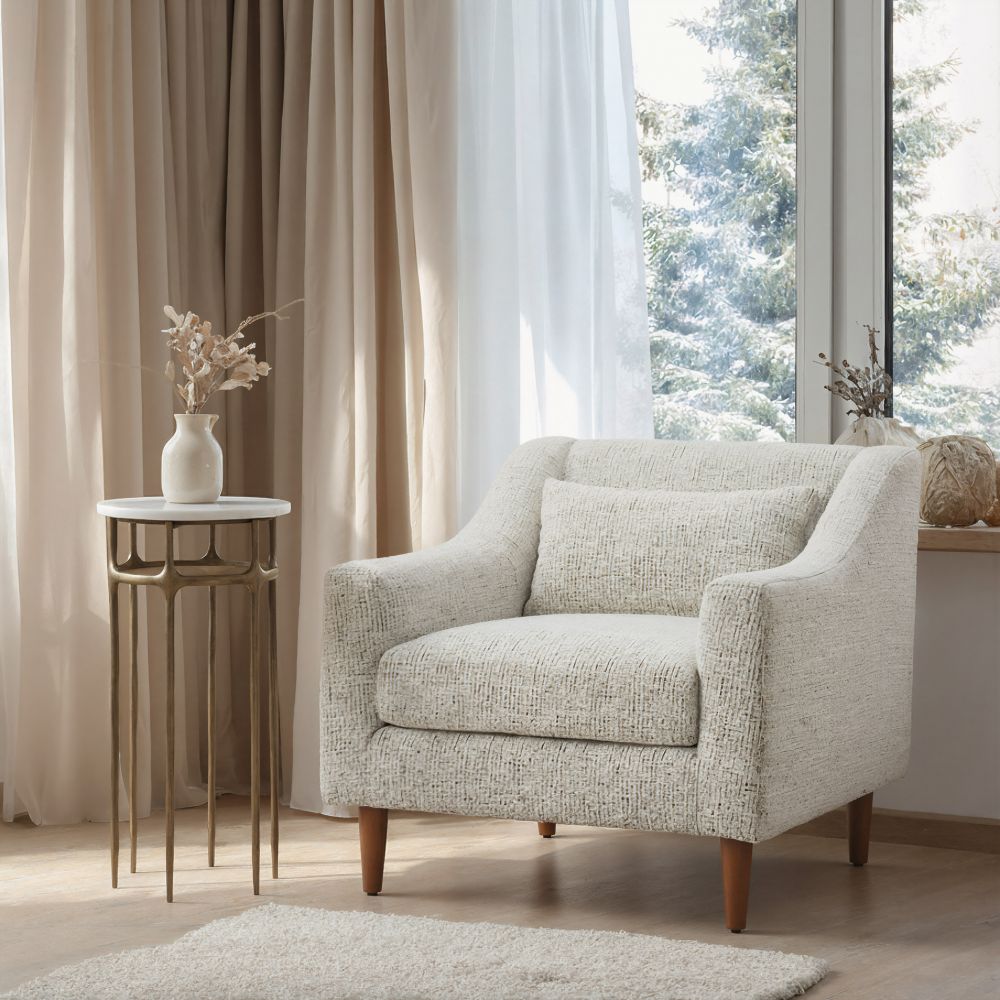 Bild White Marble Top Round Side Table