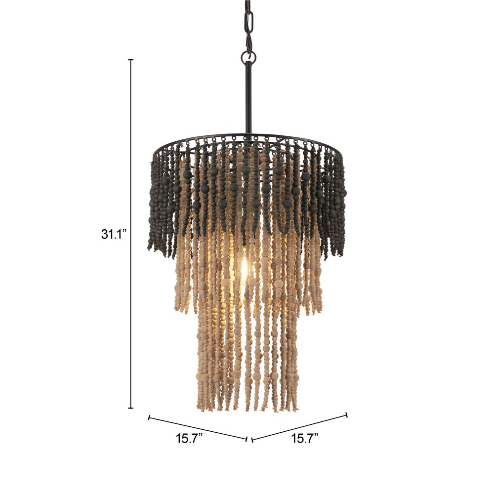 Bizu Steel Black Ceiling Lamp
