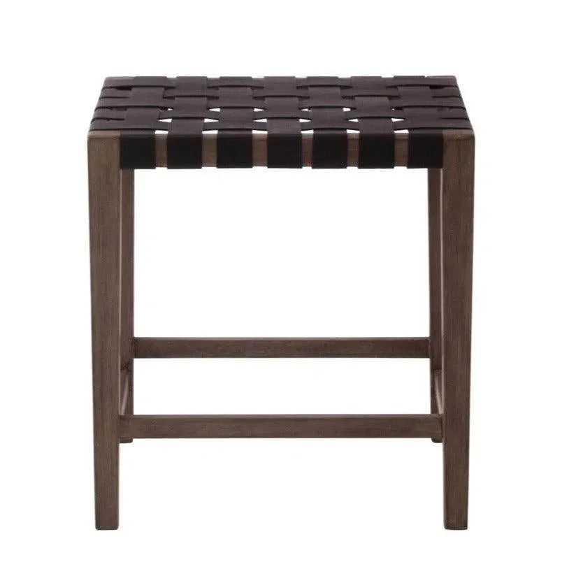 Black Leather Counter stool Madeira