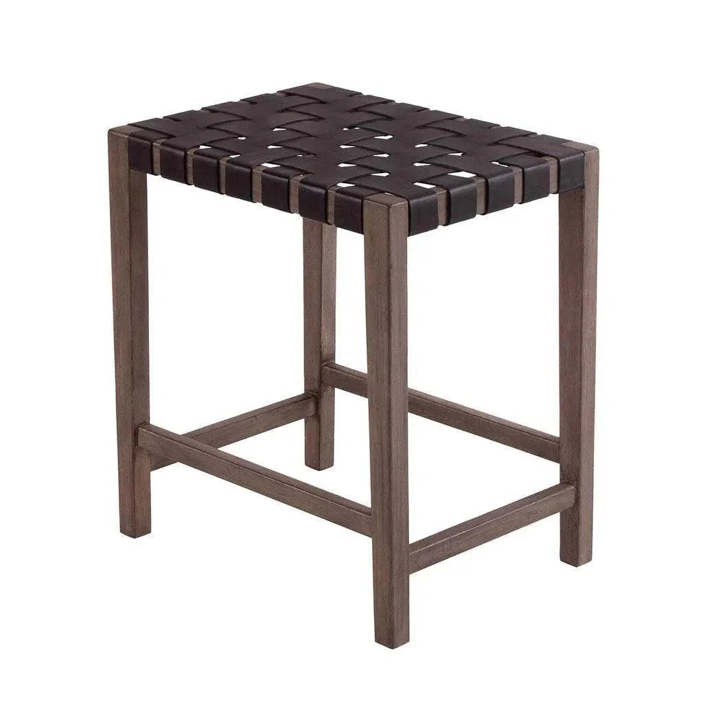 Black Leather Counter stool Madeira