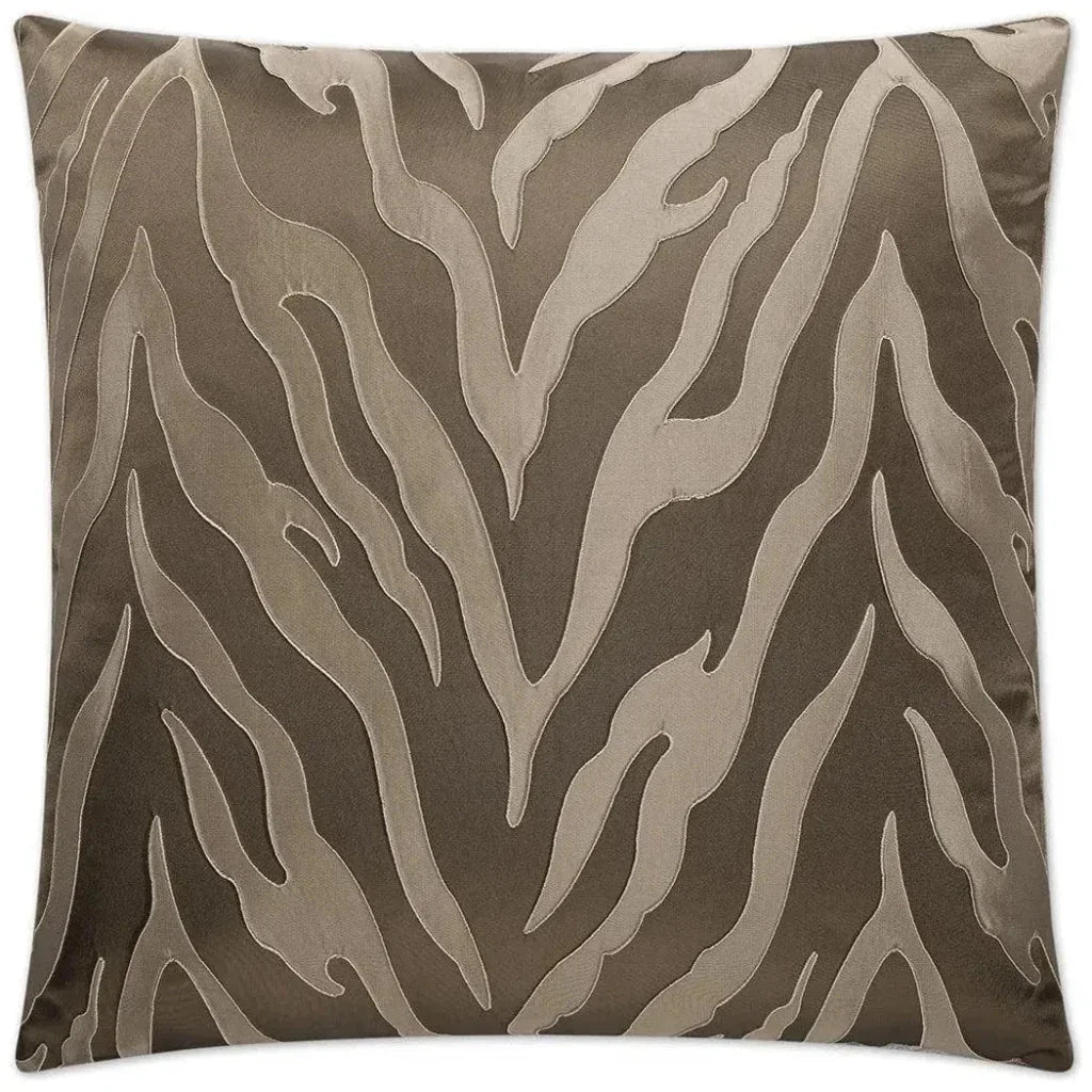 Blaze Brown Throw Pillow With Insert