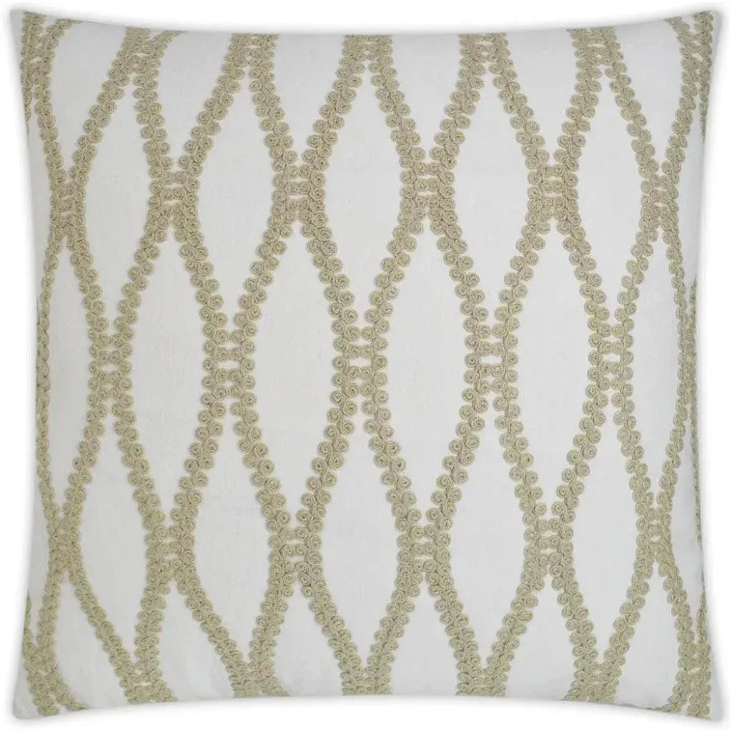 Blossom Off-White Throw Pillow With Insert