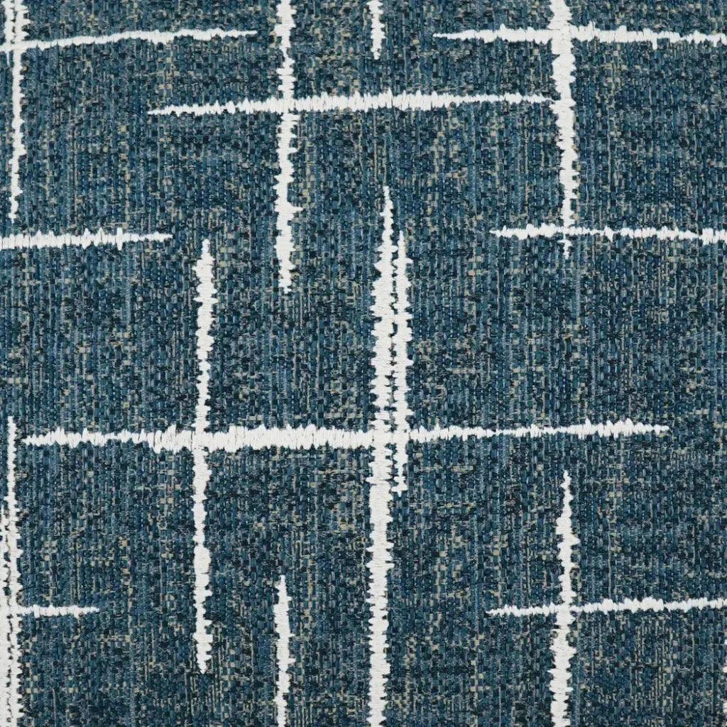 Blue Plaid Check Navy Large Throw Pillow Insert