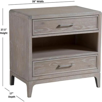 Bodhi 2-Drawer Open Nightstand with USB