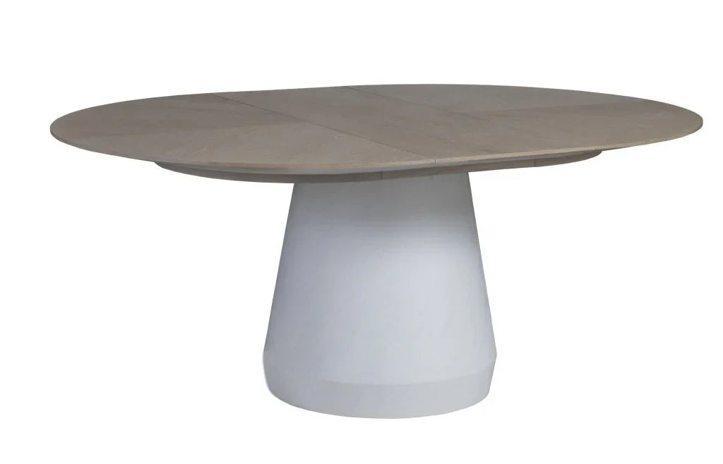 Bodhi 54-72 Round to Oval Extendable Table with 4 Barrel Chairs