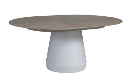 Bodhi 54-72 Round to Oval Extendable Table with 4 Barrel Chairs