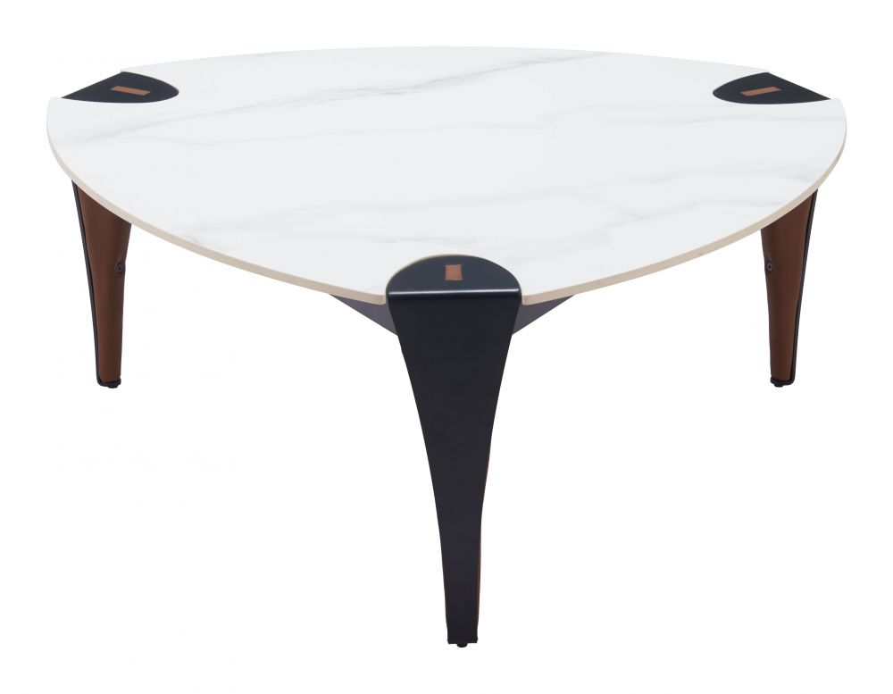 Bogey White Sintered Stone Top Coffee Table