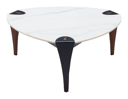 Bogey White Sintered Stone Top Coffee Table