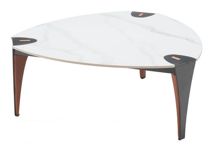 Bogey White Sintered Stone Top Coffee Table