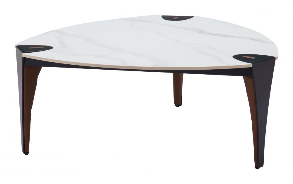 Bogey White Sintered Stone Top Coffee Table