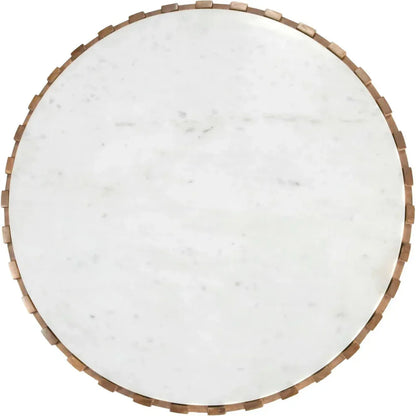 Bombay Wood & Marble Round Coffee Table
