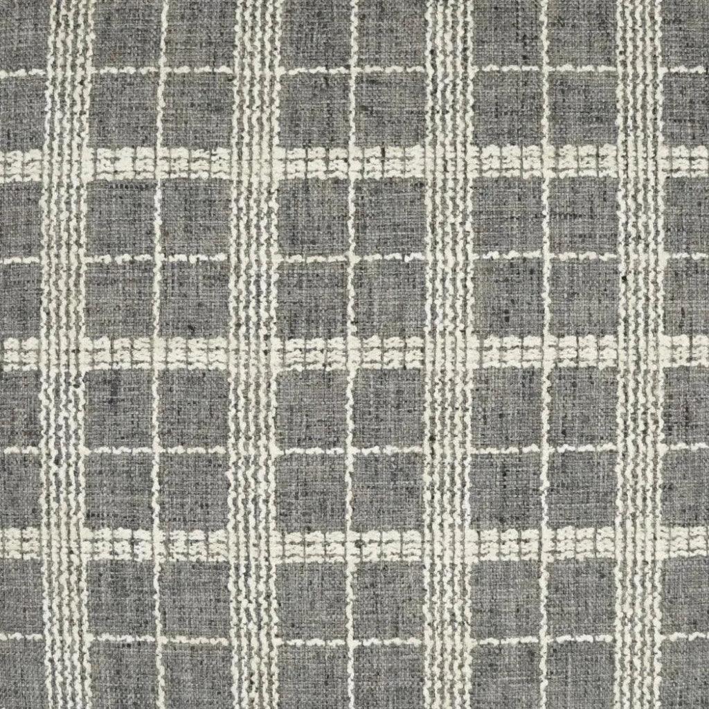 Bond Meteorite Plaid Check Grey Large Throw Pillow