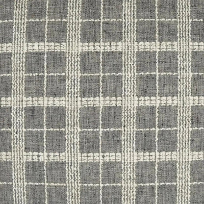 Bond Meteorite Plaid Check Grey Large Throw Pillow
