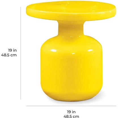 Bottle Accent Table - Navy Blue Outdoor End Table