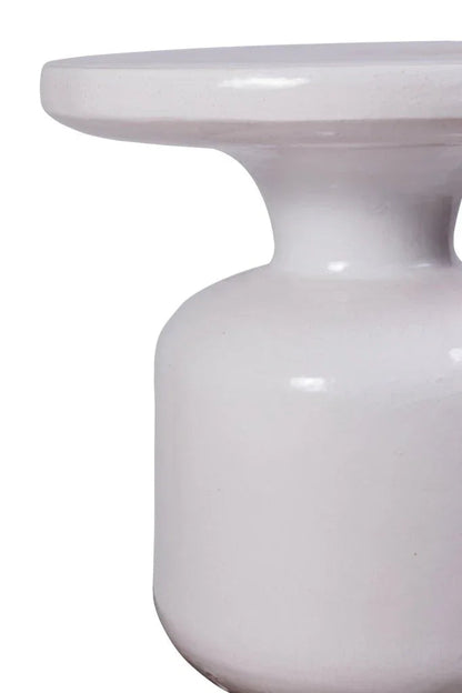 Bottle Ceramic Round Patio Accent Table