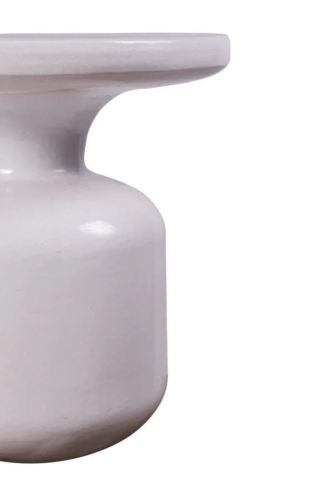 Bottle Ceramic Round Patio Accent Table