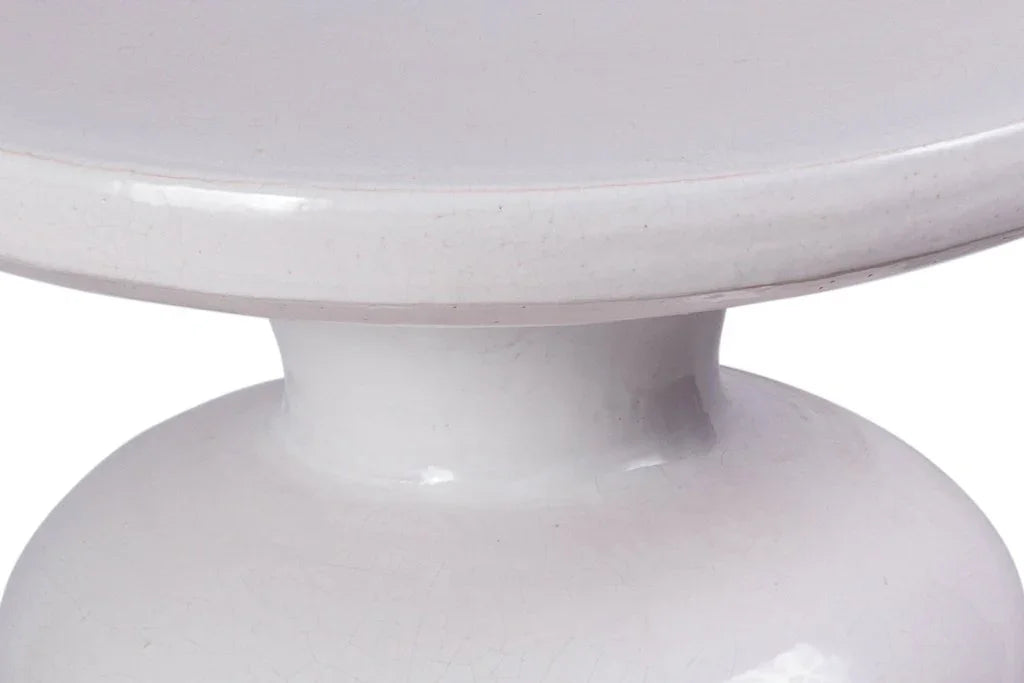 Bottle Ceramic Round Patio Accent Table