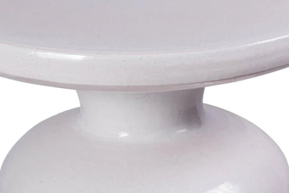 Bottle Ceramic Round Patio Accent Table