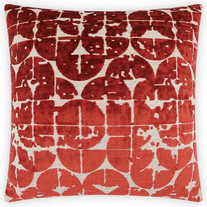 Bravura Sienna Red Throw Pillow With Insert