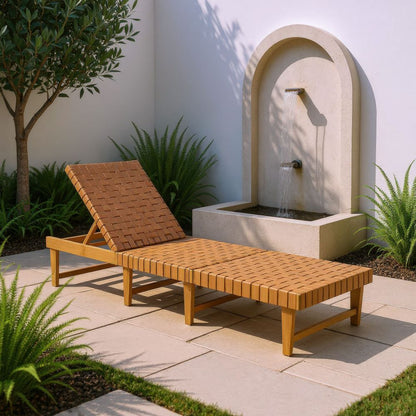 Breath Rattan Weave Outdoor Chaise Lounge