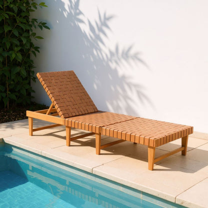 Breath Rattan Weave Outdoor Chaise Lounge