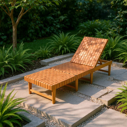 Breath Rattan Weave Outdoor Chaise Lounge