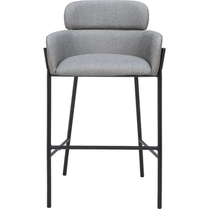 Bremor Slate Gray Polyurethane Barstool