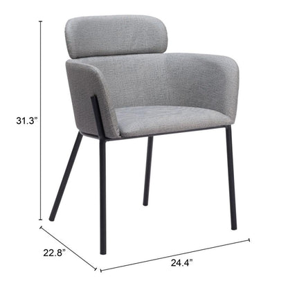 Bremor Steel Dining Arm Chair 2PC