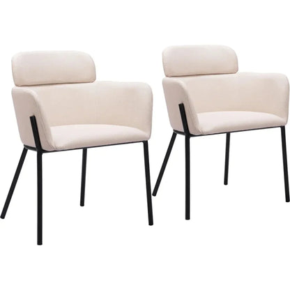 Bremor Steel Dining Arm Chair 2PC