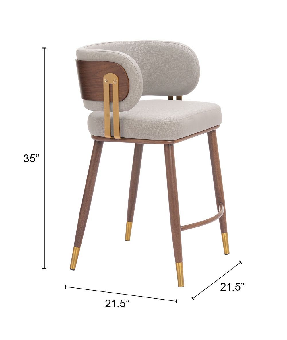 Brew Faux Leather Counter Stool