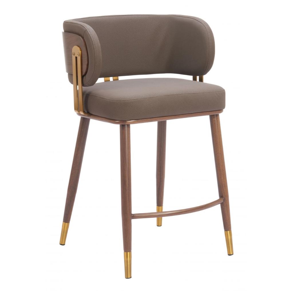 Brew Faux Leather Counter Stool