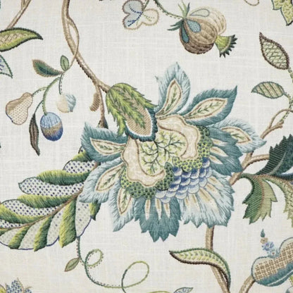 Brissac Floral Blue Green Large Throw Pillow Insert