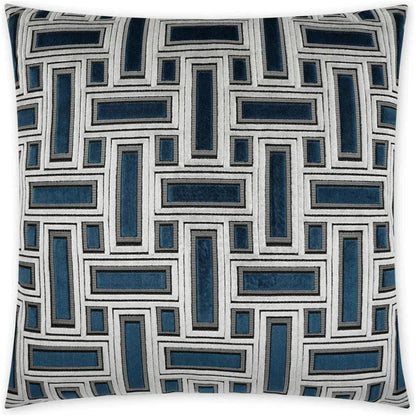 Brix Sapphire Geometric Blue Large Throw Pillow Insert