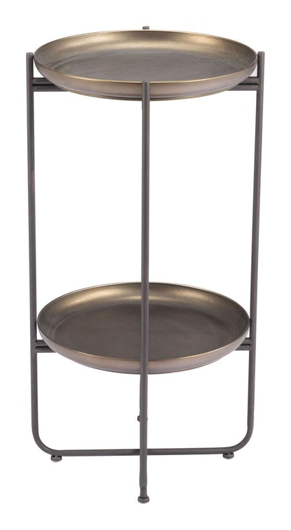 Bronson Painted Steel Round Accent Table