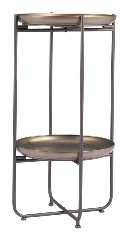 Bronson Painted Steel Round Accent Table