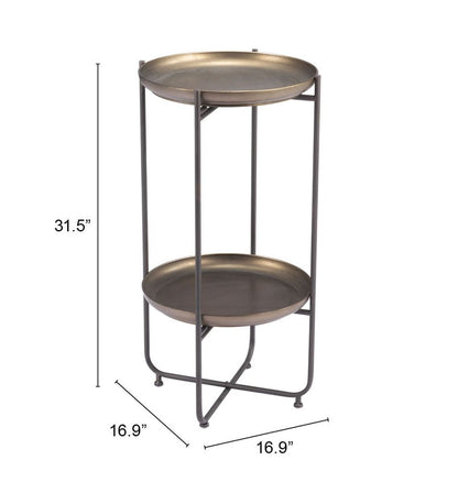 Bronson Painted Steel Round Accent Table