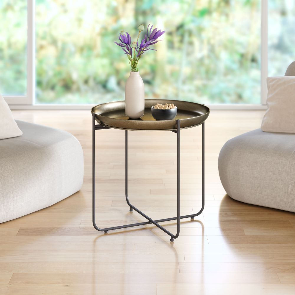 Bronson Painted Steel Round Side Table