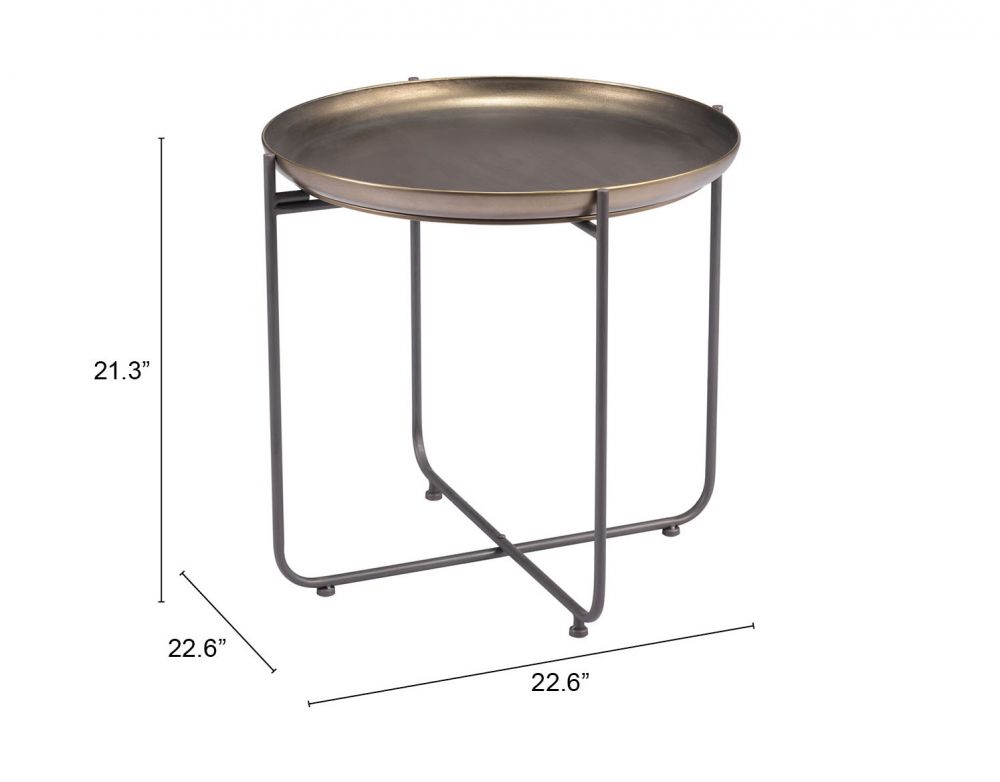 Bronson Painted Steel Round Side Table