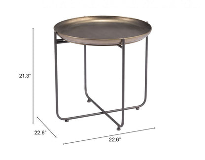 Bronson Painted Steel Round Side Table