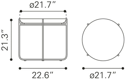 Bronson Painted Steel Round Side Table