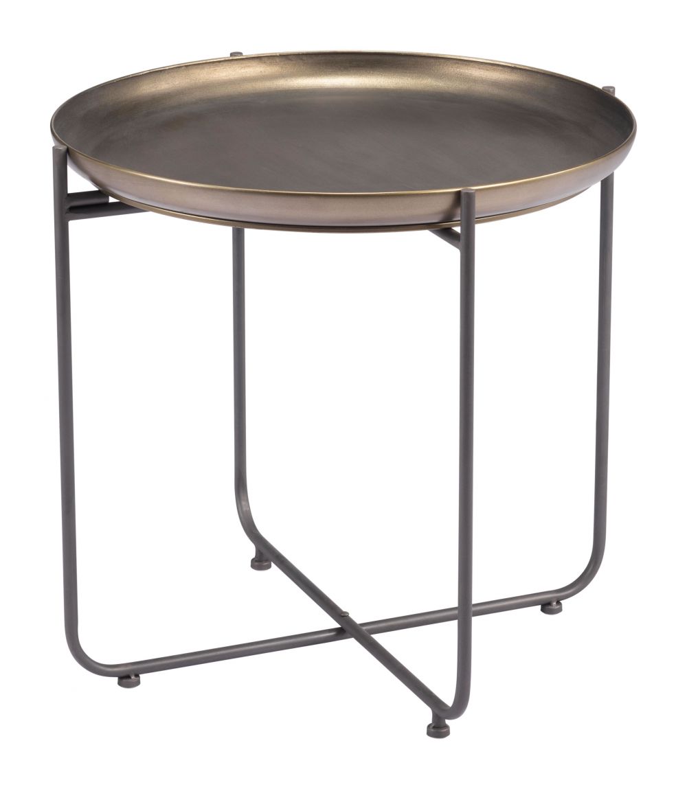Bronson Painted Steel Round Side Table