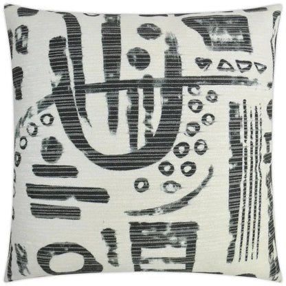 Brush Gesture Black Throw Pillow With Insert