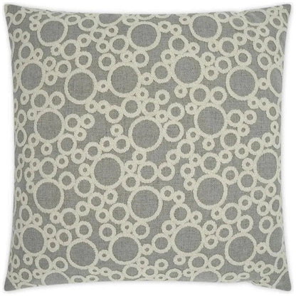 Bubbles Grey Throw Pillow With Insert