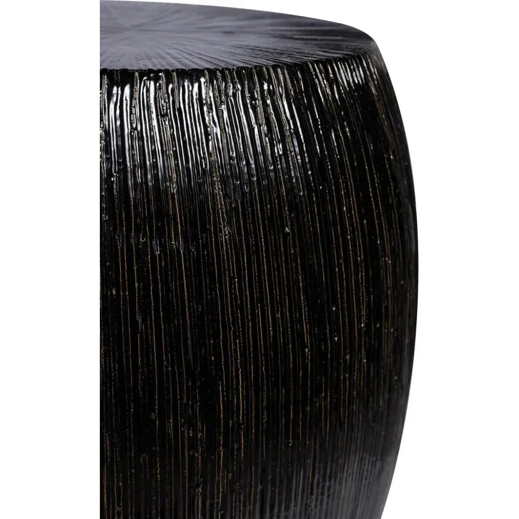 Bud Stool/Accent Table - Black Outdoor End Table
