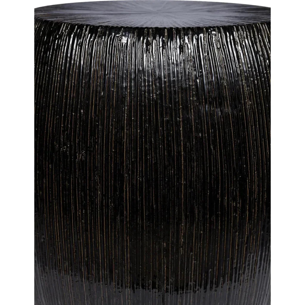 Bud Stool/Accent Table - Black Outdoor End Table