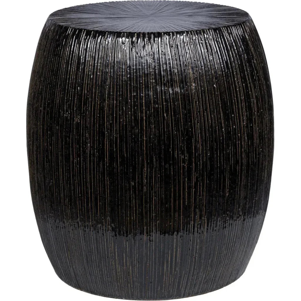 Bud Stool/Accent Table - Black Outdoor End Table