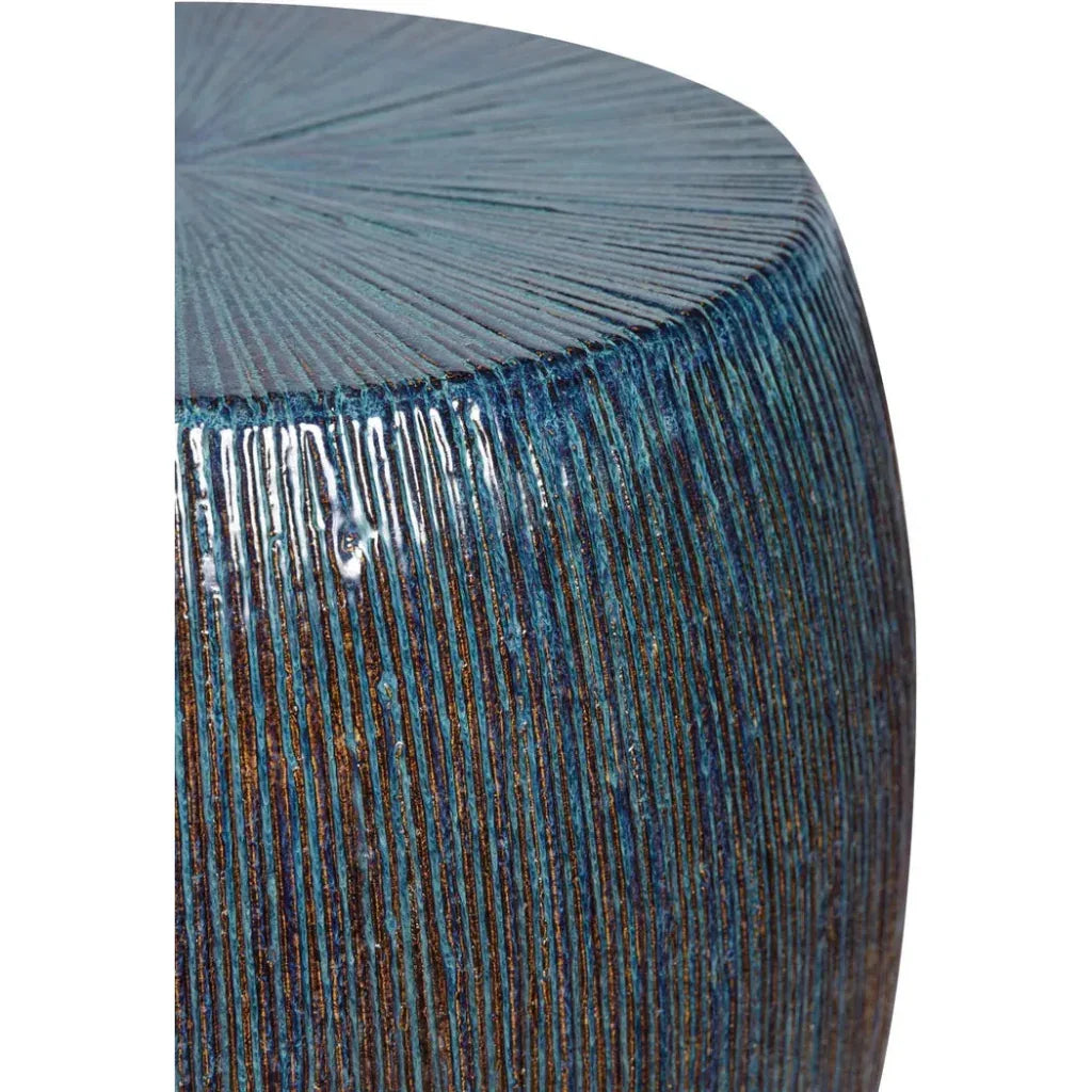 Bud Stool/Accent Table - Blue Outdoor End Table