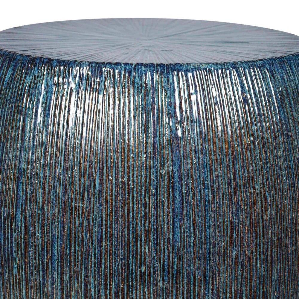 Bud Stool/Accent Table - Blue Outdoor End Table